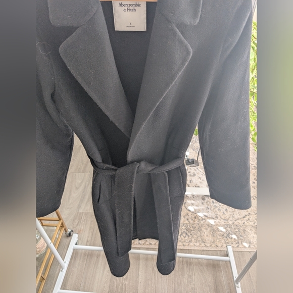 Abercrombie Belted Wool Blend Coat - Picture 2 of 5